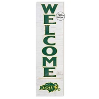White NDSU Bison 10'' x 35'' Indoor/Outdoor Welcome Sign