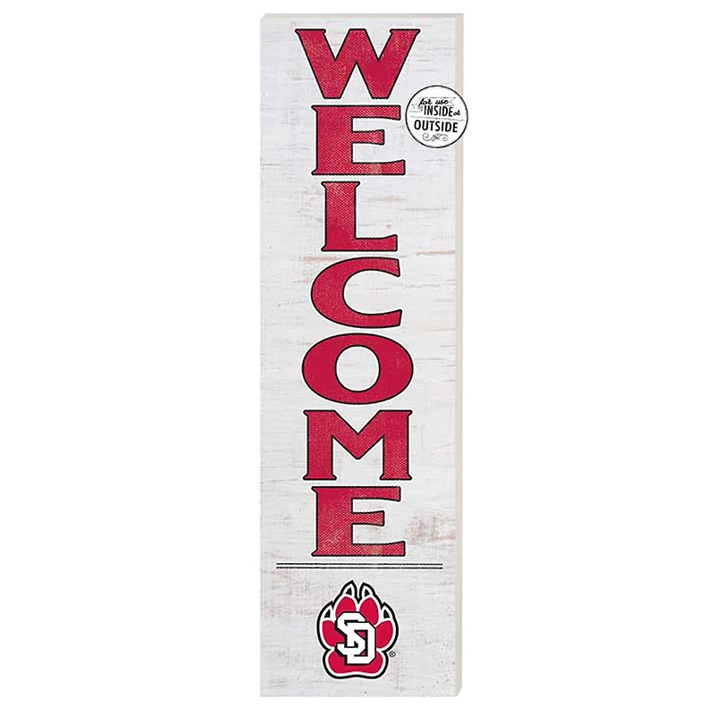 White South Dakota Coyotes 10'' x 35'' Indoor/Outdoor Welcome Sign