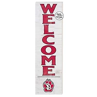 White South Dakota Coyotes 10'' x 35'' Indoor/Outdoor Welcome Sign