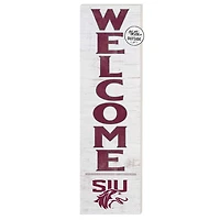 White Southern Illinois Salukis 10'' x 35'' Indoor/Outdoor Welcome Sign