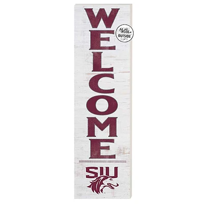 White Southern Illinois Salukis 10'' x 35'' Indoor/Outdoor Welcome Sign