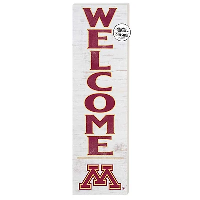 White Minnesota Golden Gophers 10'' x 35'' Indoor/Outdoor Welcome Sign