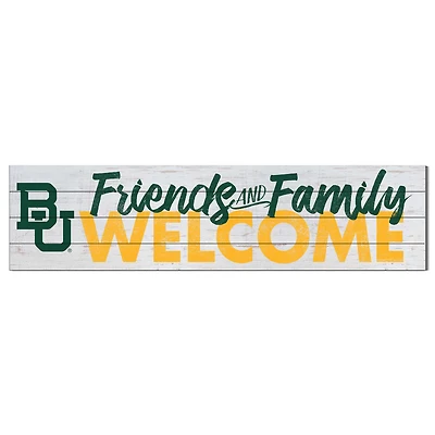 White Baylor Bears 10'' x 40'' Friends & Family Welcome Sign