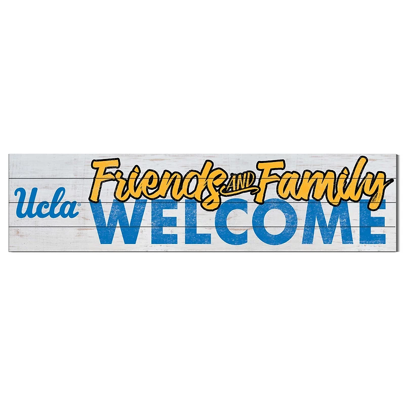 White UCLA Bruins 10'' x 40'' Friends & Family Welcome Sign