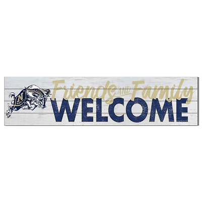 White Navy Midshipmen 10'' x 40'' Friends & Family Welcome Sign