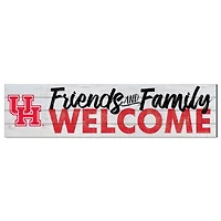 White Houston Cougars 10'' x 40'' Friends & Family Welcome Sign