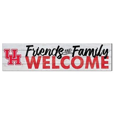 White Houston Cougars 10'' x 40'' Friends & Family Welcome Sign