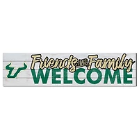 White South Florida Bulls 10'' x 40'' Friends & Family Welcome Sign