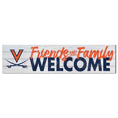 White Virginia Cavaliers 10'' x 40'' Friends & Family Welcome Sign