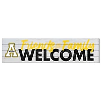 White Appalachian State Mountaineers 10'' x 40'' Friends & Family Welcome Sign