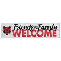 White Arkansas State Red Wolves 10'' x 40'' Friends & Family Welcome Sign