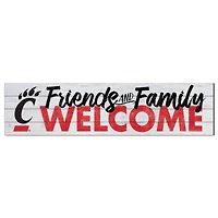 White Cincinnati Bearcats 10'' x 40'' Friends & Family Welcome Sign