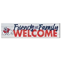 White Fresno State Bulldogs 10'' x 40'' Friends & Family Welcome Sign