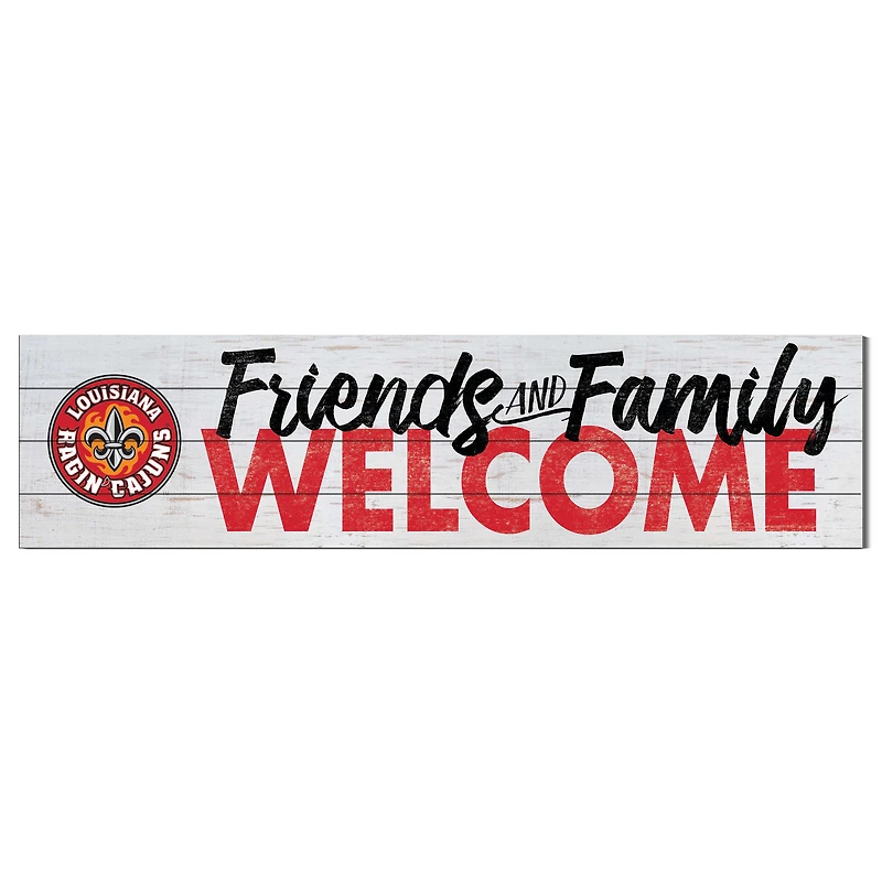 White Louisiana Ragin' Cajuns 10'' x 40'' Friends & Family Welcome Sign