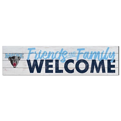 White Maine Black Bears 10'' x 40'' Friends & Family Welcome Sign