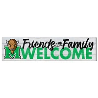 White Marshall Thundering Herd 10'' x 40'' Friends & Family Welcome Sign