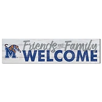 White Memphis Tigers 10'' x 40'' Friends & Family Welcome Sign