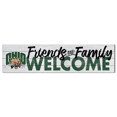 White Ohio Bobcats 10'' x 40'' Friends & Family Welcome Sign