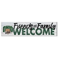 White Ohio Bobcats 10'' x 40'' Friends & Family Welcome Sign