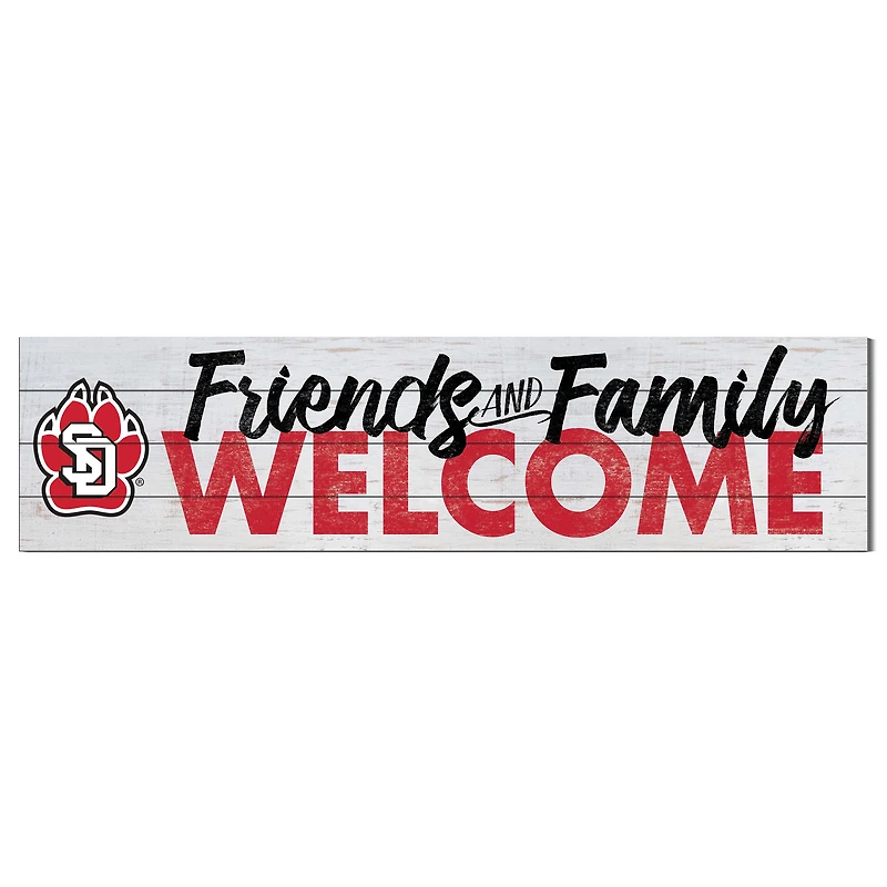 White South Dakota Coyotes 10'' x 40'' Friends & Family Welcome Sign