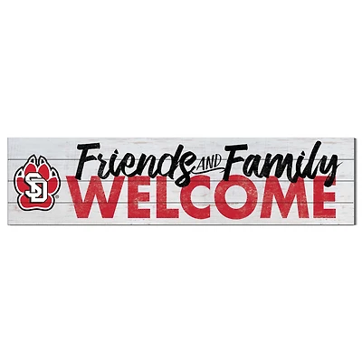 White South Dakota Coyotes 10'' x 40'' Friends & Family Welcome Sign