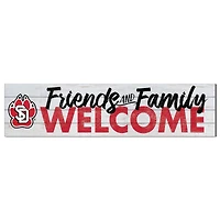 White South Dakota Coyotes 10'' x 40'' Friends & Family Welcome Sign