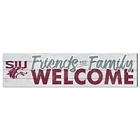 White Southern Illinois Salukis 10'' x 40'' Friends & Family Welcome Sign
