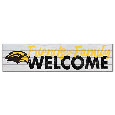 White Southern Miss Golden Eagles 10'' x 40'' Friends & Family Welcome Sign