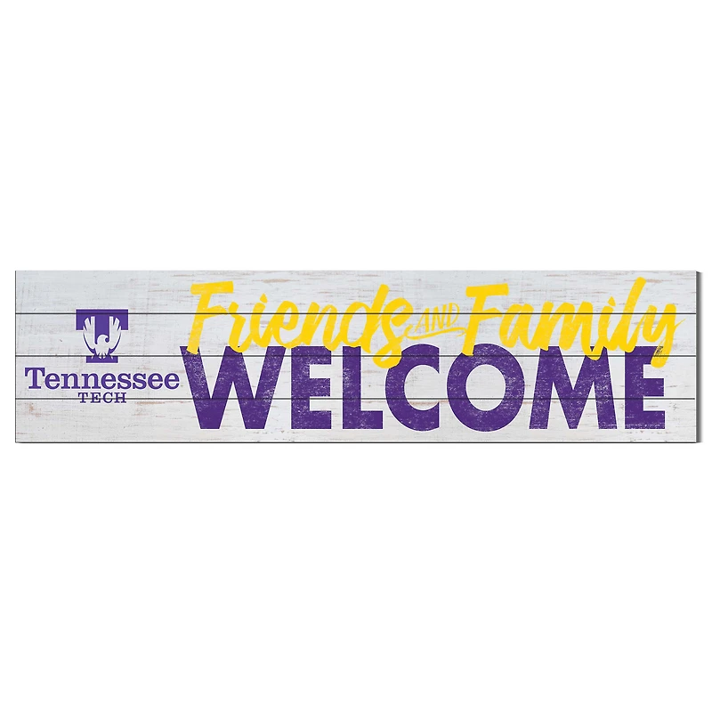 White Tennessee Tech Golden Eagles 10'' x 40'' Friends & Family Welcome Sign