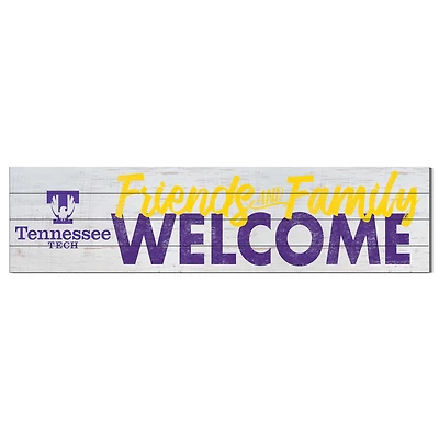 White Tennessee Tech Golden Eagles 10'' x 40'' Friends & Family Welcome Sign