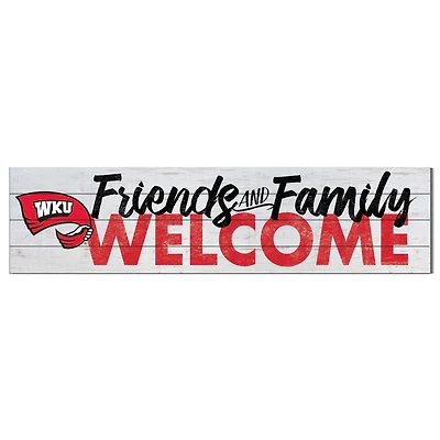 White Western Kentucky Hilltoppers 10'' x 40'' Friends & Family Welcome Sign