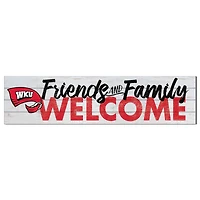 White Western Kentucky Hilltoppers 10'' x 40'' Friends & Family Welcome Sign