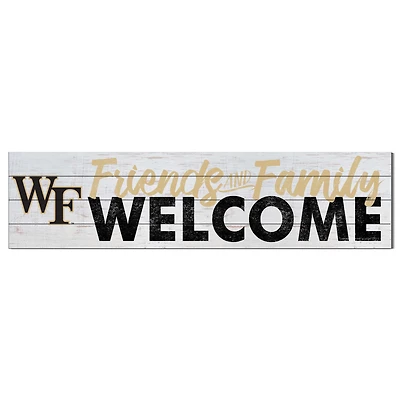 White Wake Forest Demon Deacons 10'' x 40'' Friends & Family Welcome Sign