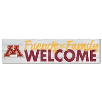 White Minnesota Golden Gophers 10'' x 40'' Friends & Family Welcome Sign