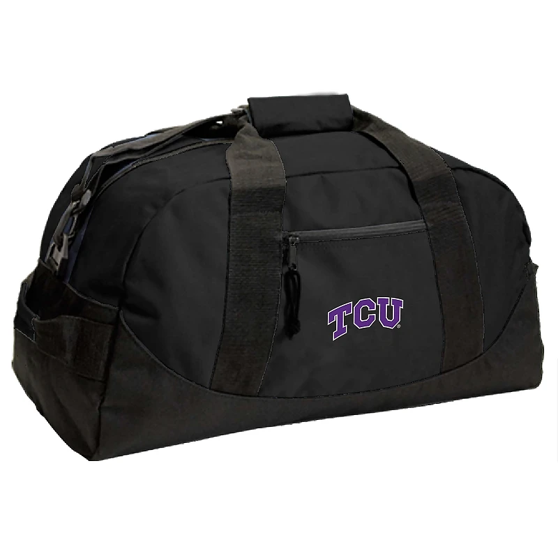 Black TCU Horned Frogs Dome Duffel Bag