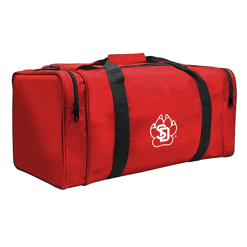 Red South Dakota Coyotes Gear Pack Square Duffel Bag