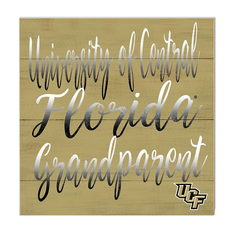 Gold UCF Knights 10'' x 10'' Grandparent Plaque