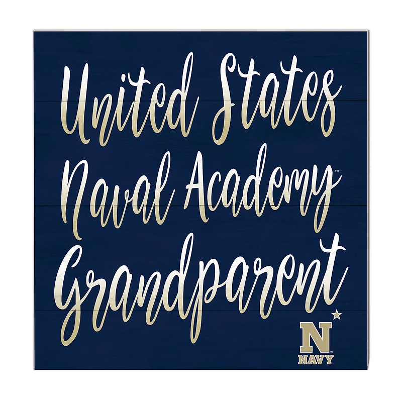 Navy Navy Midshipmen 10'' x 10'' Grandparent Plaque