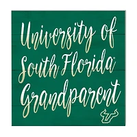 Green South Florida Bulls 10'' x 10'' Grandparent Plaque