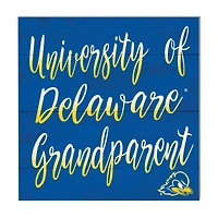 Blue Delaware Fightin' Blue Hens 10'' x 10'' Grandparent Plaque
