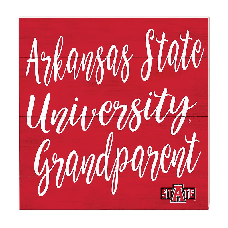 Red Arkansas State Red Wolves 10'' x 10'' Grandparent Plaque