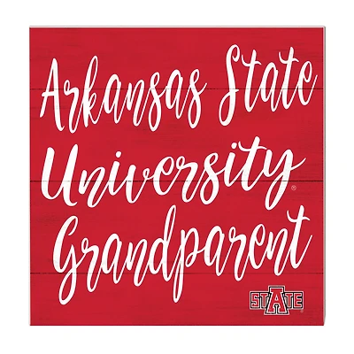 Red Arkansas State Red Wolves 10'' x 10'' Grandparent Plaque