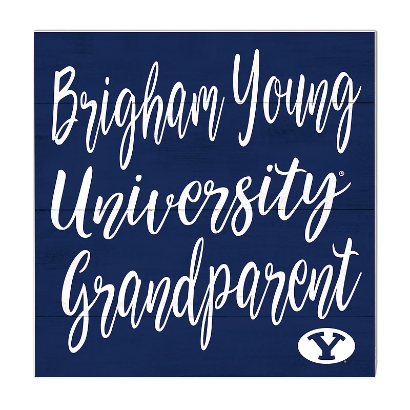 Navy BYU Cougars 10'' x 10'' Grandparent Plaque