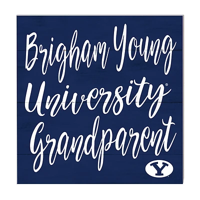 Navy BYU Cougars 10'' x 10'' Grandparent Plaque