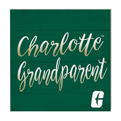 Green Charlotte 49ers 10'' x 10'' Grandparent Plaque
