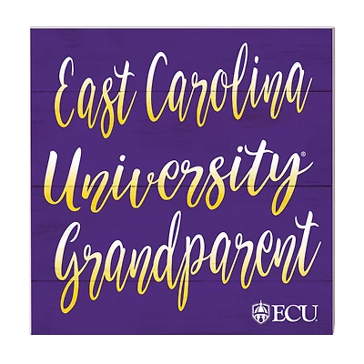 Purple ECU Pirates 10'' x 10'' Grandparent Plaque