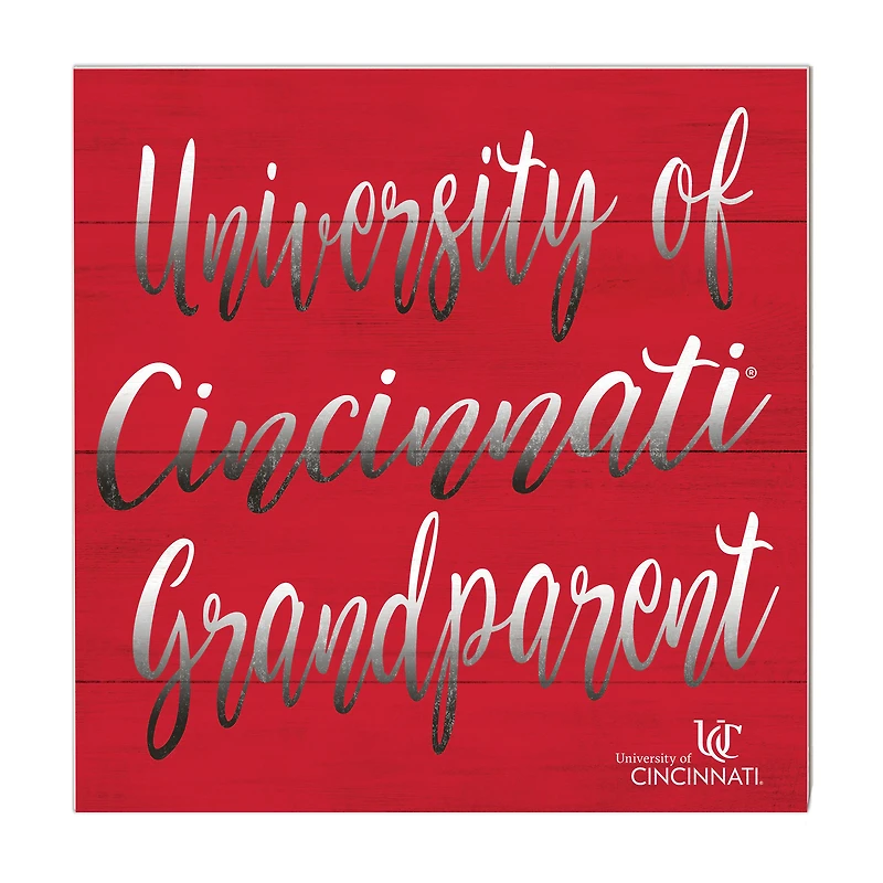 Red Cincinnati Bearcats 10'' x 10'' Grandparent Plaque