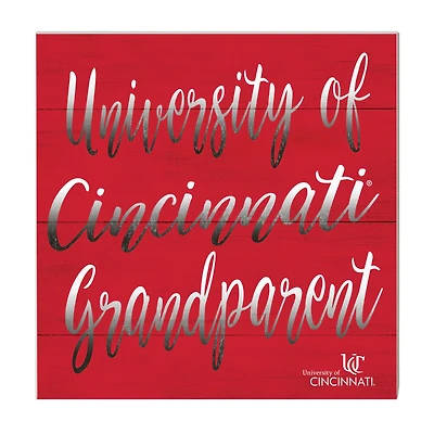 Red Cincinnati Bearcats 10'' x 10'' Grandparent Plaque