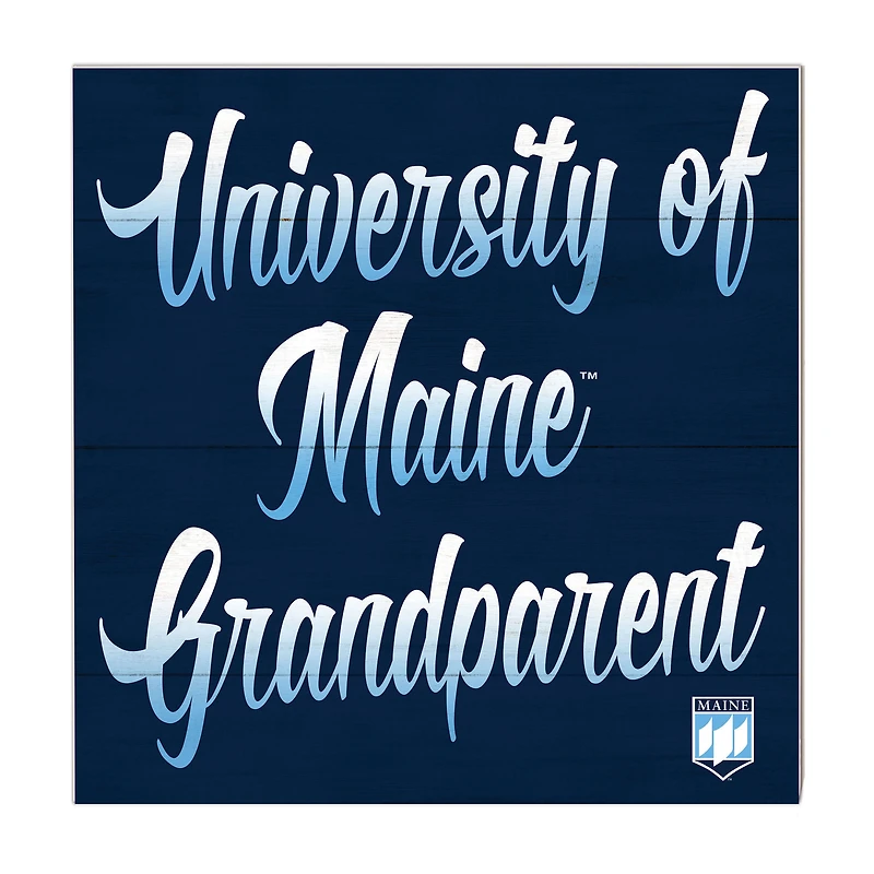Navy Maine Black Bears 10'' x 10'' Grandparent Plaque