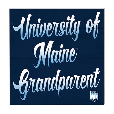 Navy Maine Black Bears 10'' x 10'' Grandparent Plaque